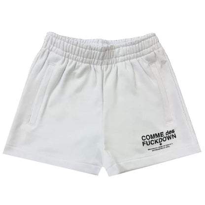 Comme Des Fuckdown White Cotton Short