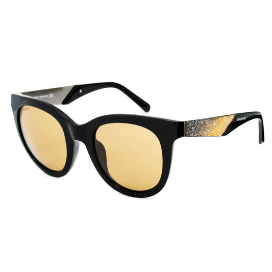 Swarovski Black Plastic Sunglasses