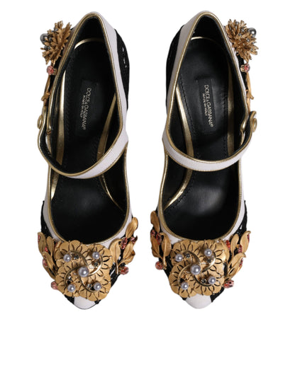 Dolce & Gabbana Multicolor Embellished Heels Pumps Shoes