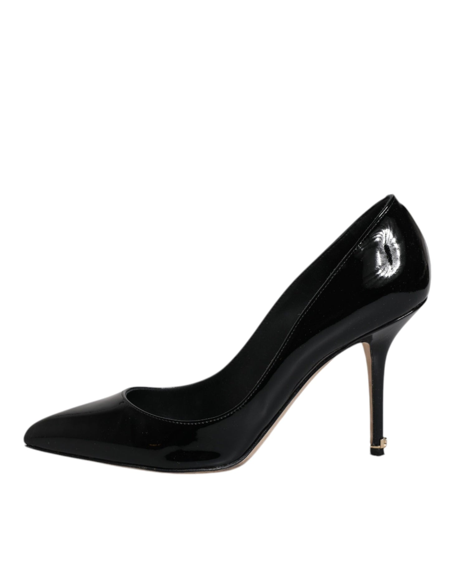 Dolce & Gabbana Black Patent Leather High Heels Pumps Shoes