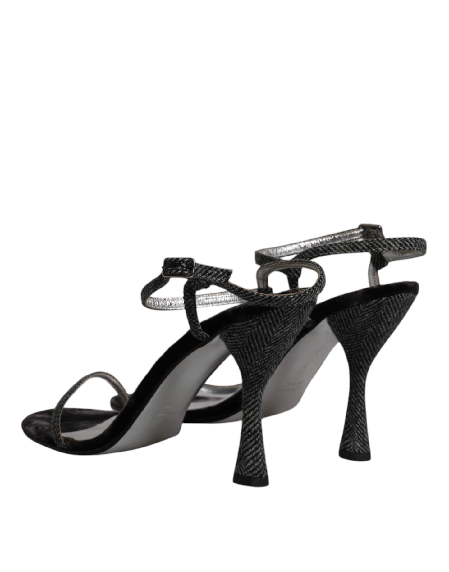 Dolce & Gabbana Black Ankle Strap High Heels Sandals Shoes