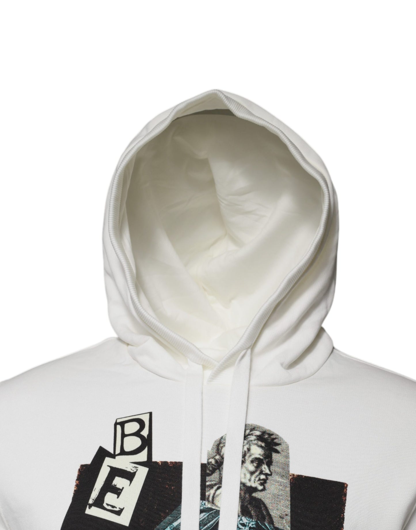 Dolce & Gabbana White Caesar Cotton Hooded Pullover Sweater