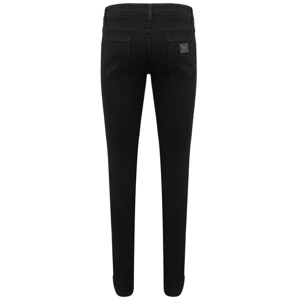 Dolce & Gabbana Black Cotton Jeans & Pant