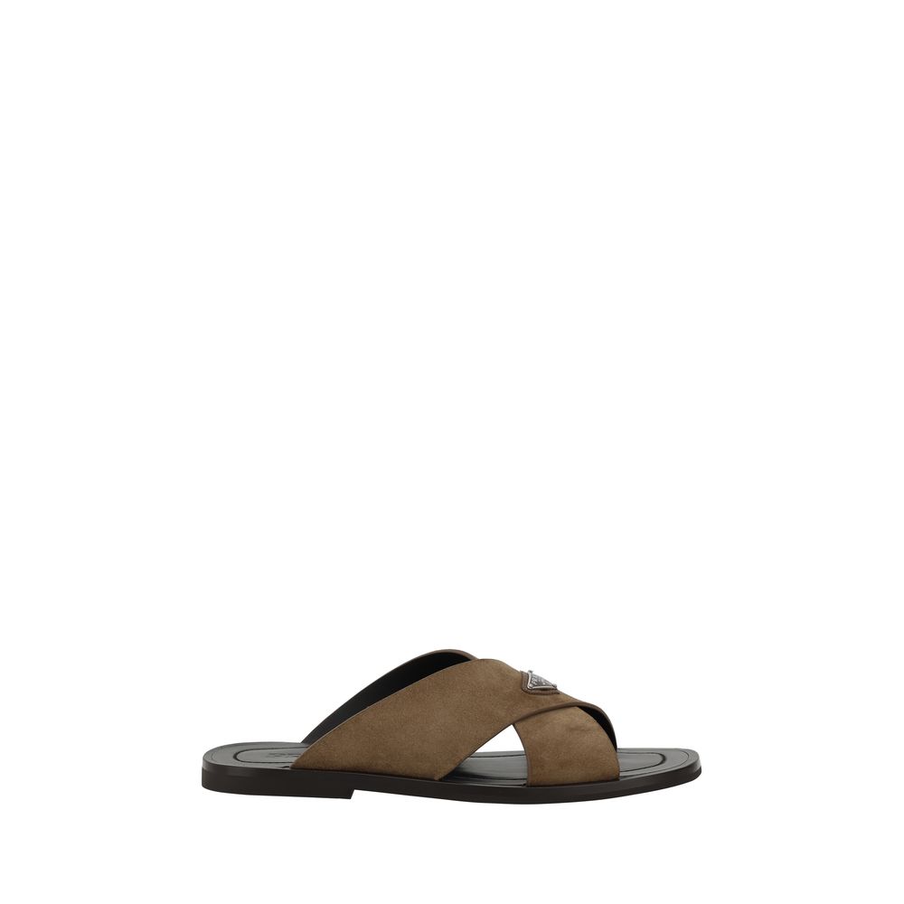 Prada Criss Cross Slides Sandals