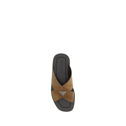 Prada Criss Cross Slides Sandals